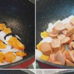 Cách làm xúc xích xào rau củ