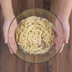 Cách làm mì pasta nướng thịt xông khói