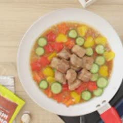 Cách Làm Sườn Xào Rau Củ Sốt Me Cho Bé Yêu