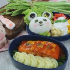 Cách làm Bento cá hồi xốt xoài chua ngọt