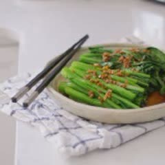 Cách làm cải ngồng sốt tỏi