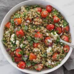 Cách làm salad đậu lăng cà chua