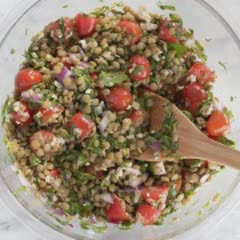 Cách làm salad đậu lăng cà chua