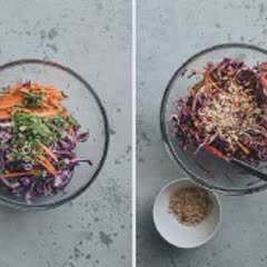 Cách làm Salad bắp cải tím kiểu Hoa