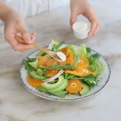 Cách làm Salad Bơ Quýt xà lách dầu giấm cho nàng giảm cân 