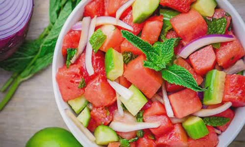 Cách làm salad dưa hấu rau củ