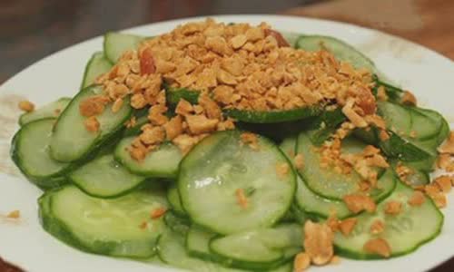 Cách làm salad dưa leo đậu phộng chua ngọt