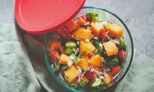 Cách làm Salad dưa lưới rau quả