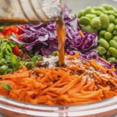Cách làm salad rau củ sốt dầu mè