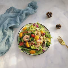 Cách làm Salad Tôm Trộn Rau Quả giảm cân, đơn giản tại nhà