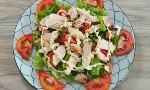 Cách làm Salad Ức Gà Nướng - Japanese Style ăn kiêng