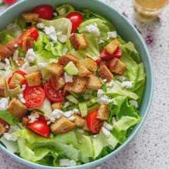 Cách làm Salad xà lách dưa leo cà chua