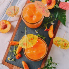 Cách làm sinh tố đào rum