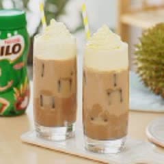 Cách làm sinh tố Milo sầu riêng 