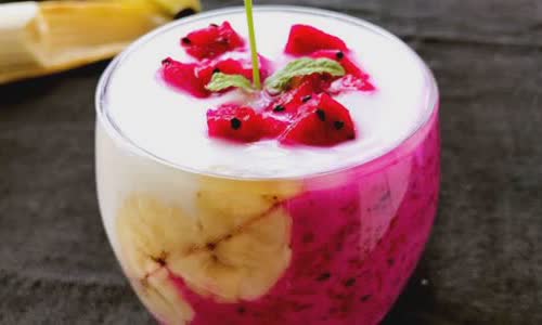 Cách làm sinh tố thanh long chuối
