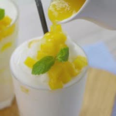 Cách làm Dừa Xay Sốt Xoài