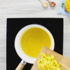 Cách làm Dừa Xay Sốt Xoài