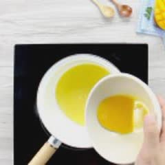 Cách làm Dừa Xay Sốt Xoài