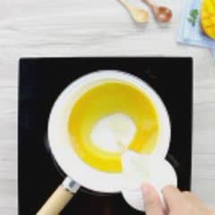 Cách làm Dừa Xay Sốt Xoài