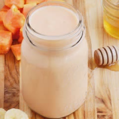 Cách làm Sinh tố chuối đu đủ giảm cân