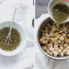 Cách làm Snack bánh mì nướng rau mùi