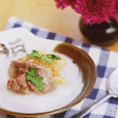 Cách nấu Cháo Xương với chà bông đậm đà, bổ dưỡng