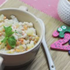 Cách làm cơm gà nấu sữa tươi