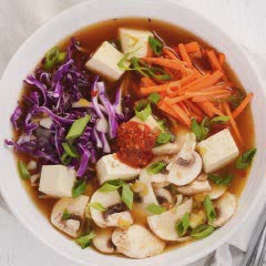 Cách nấu súp đậu hũ nấm rau củ