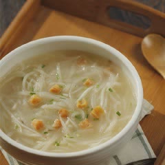 Cách nấu súp củ cải trắng và sò điệp