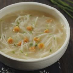 Cách nấu súp củ cải trắng và sò điệp