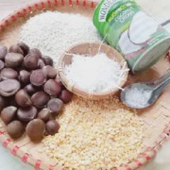 Cách làm xôi hạt dẻ đậu xanh cốt dừa