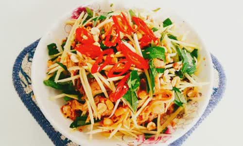 Cách làm Gỏi Tré tai heo xoài xanh của người miền Trung