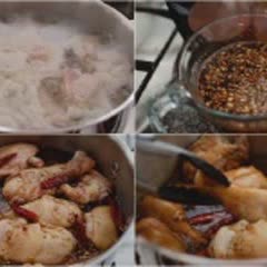 Cách làm thịt gà om miến
