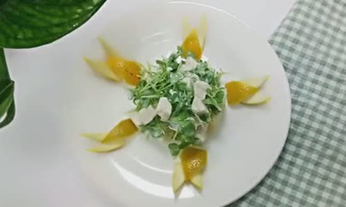 Cách làm salad đậu hũ non trộn cam và rau mầm