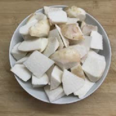 Cách nấu cháo sườn khoai từ và cải thìa