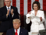 Trump hails economic gains, Democrats rip into him