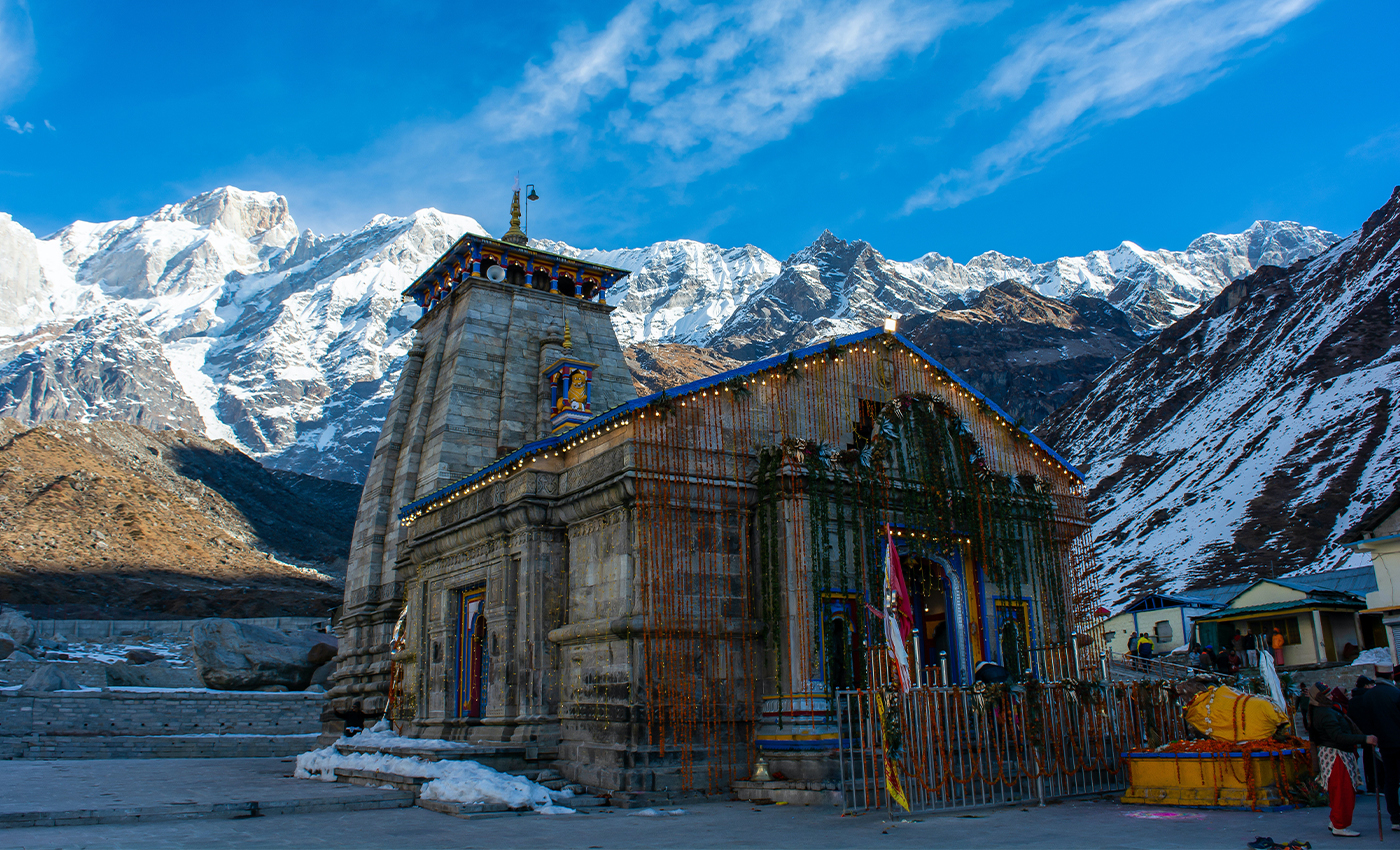 The Kedarnath temple survived the 2013 floods because it is built in a north-south direction.