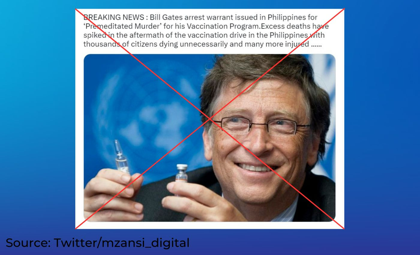 An arrest warrant has been issued in the Philippines against Bill Gates for 'premeditated murder,' linked to the country's COVID-19 vaccine rollout.