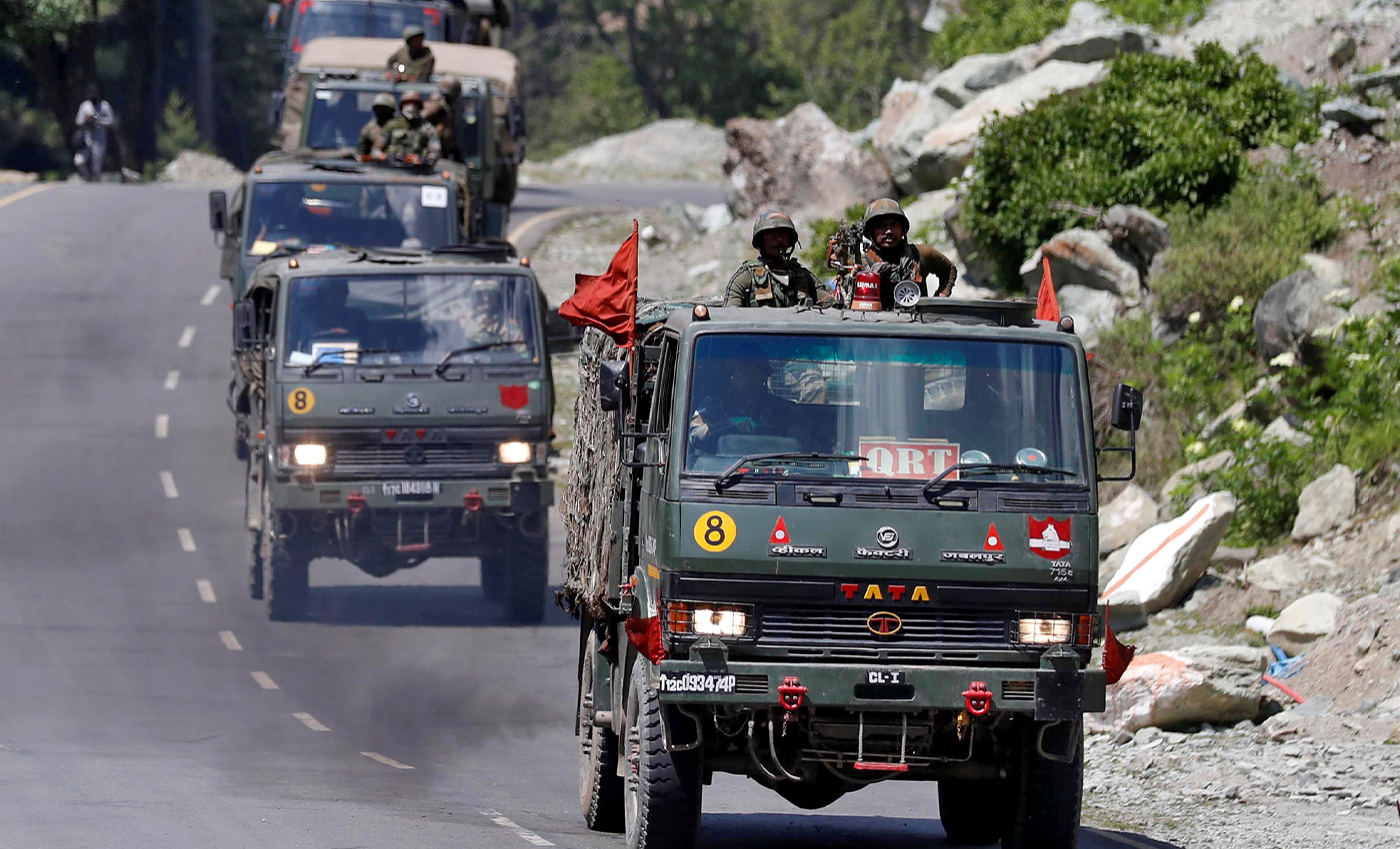 Farmers stopped the Indian Army convoy heading towards the India-China border.