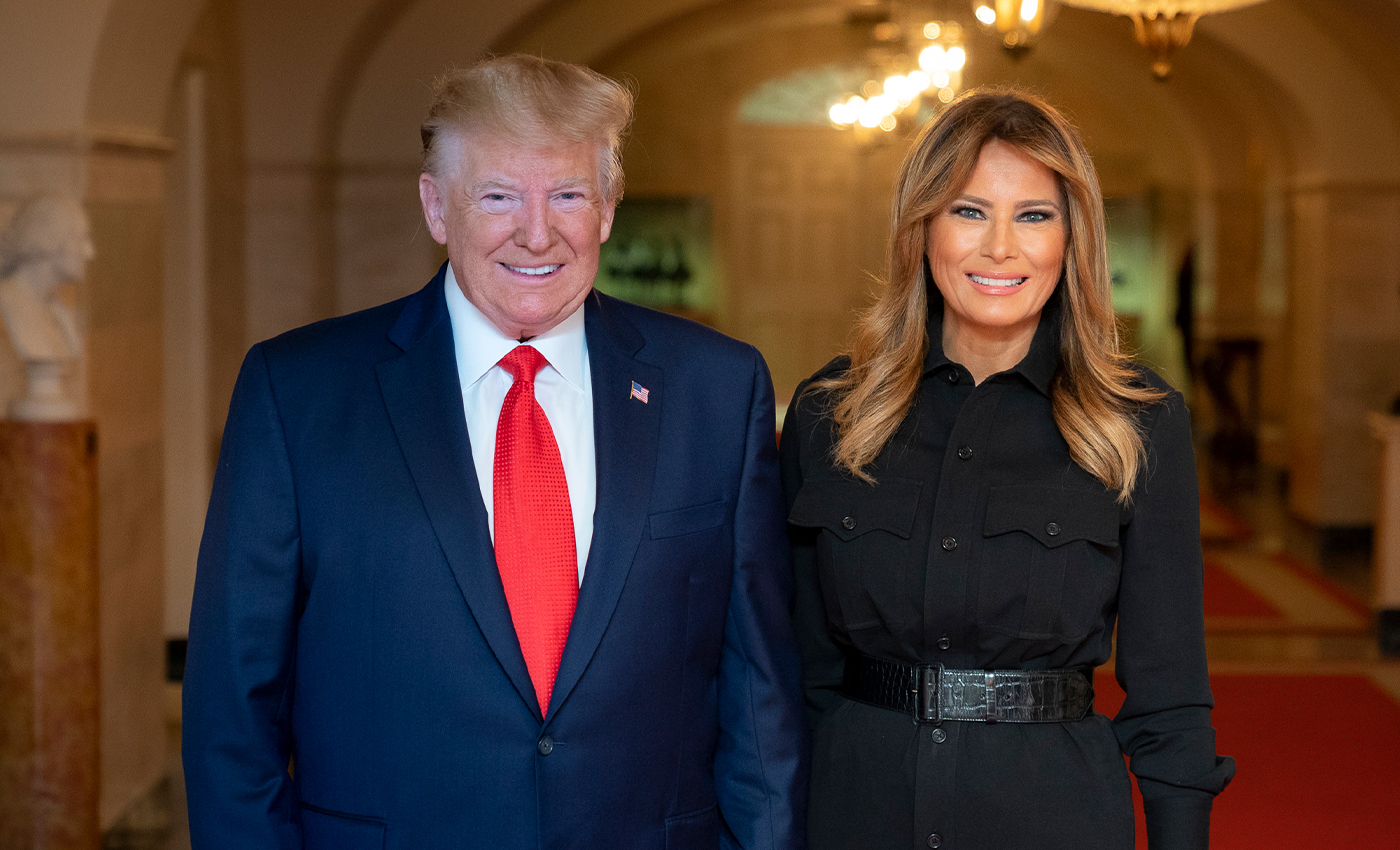 First lady Melania Trump unveils White House Rose Garden restorations.