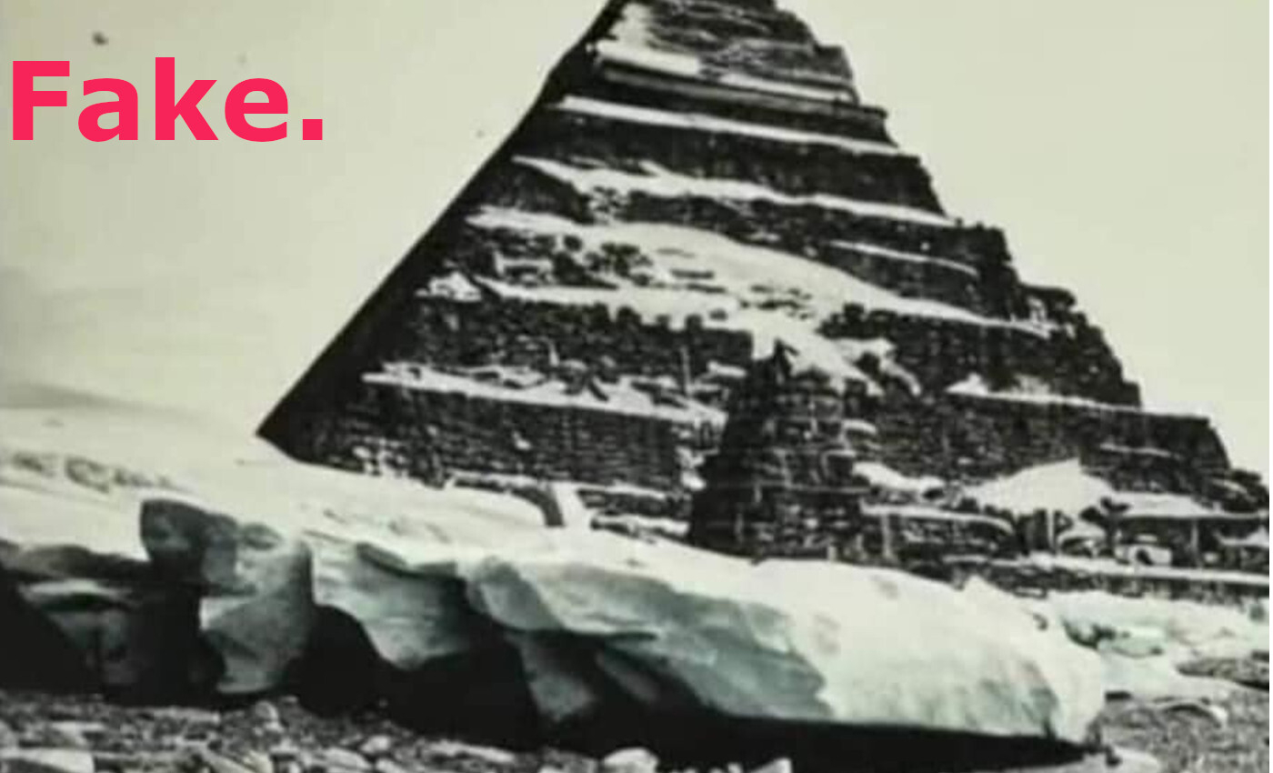 Photographs from Captain Robert Scott's 1912 Antarctic expedition show the ruins of an ancient civilization in Antarctica.