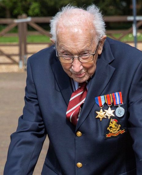 Tom Moore, a 99-year-old war veteran has raised more than £12 million in donations by walking up and down his garden.