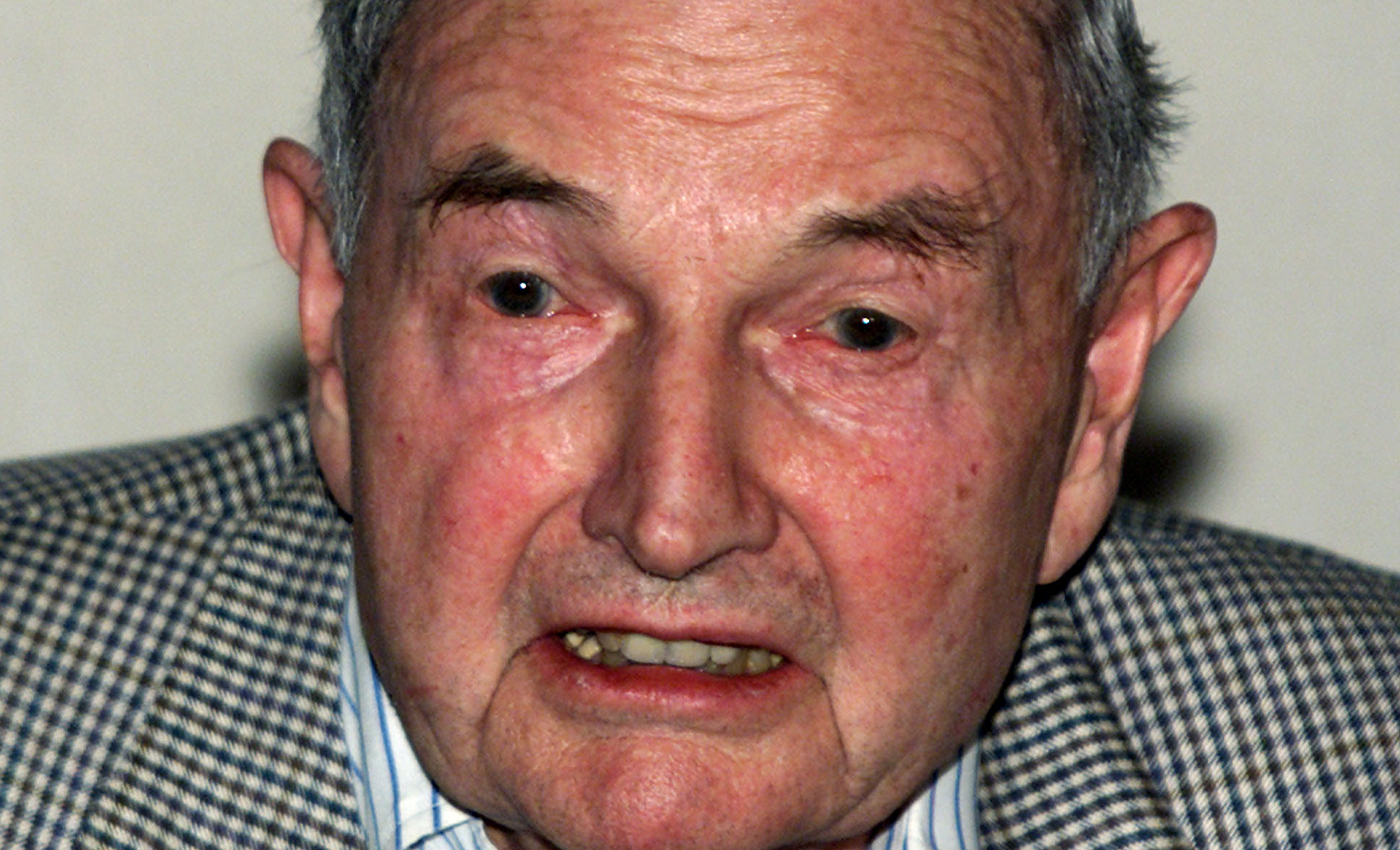 David Rockefeller thanked the media for supporting his attempt to dominate the world economy.