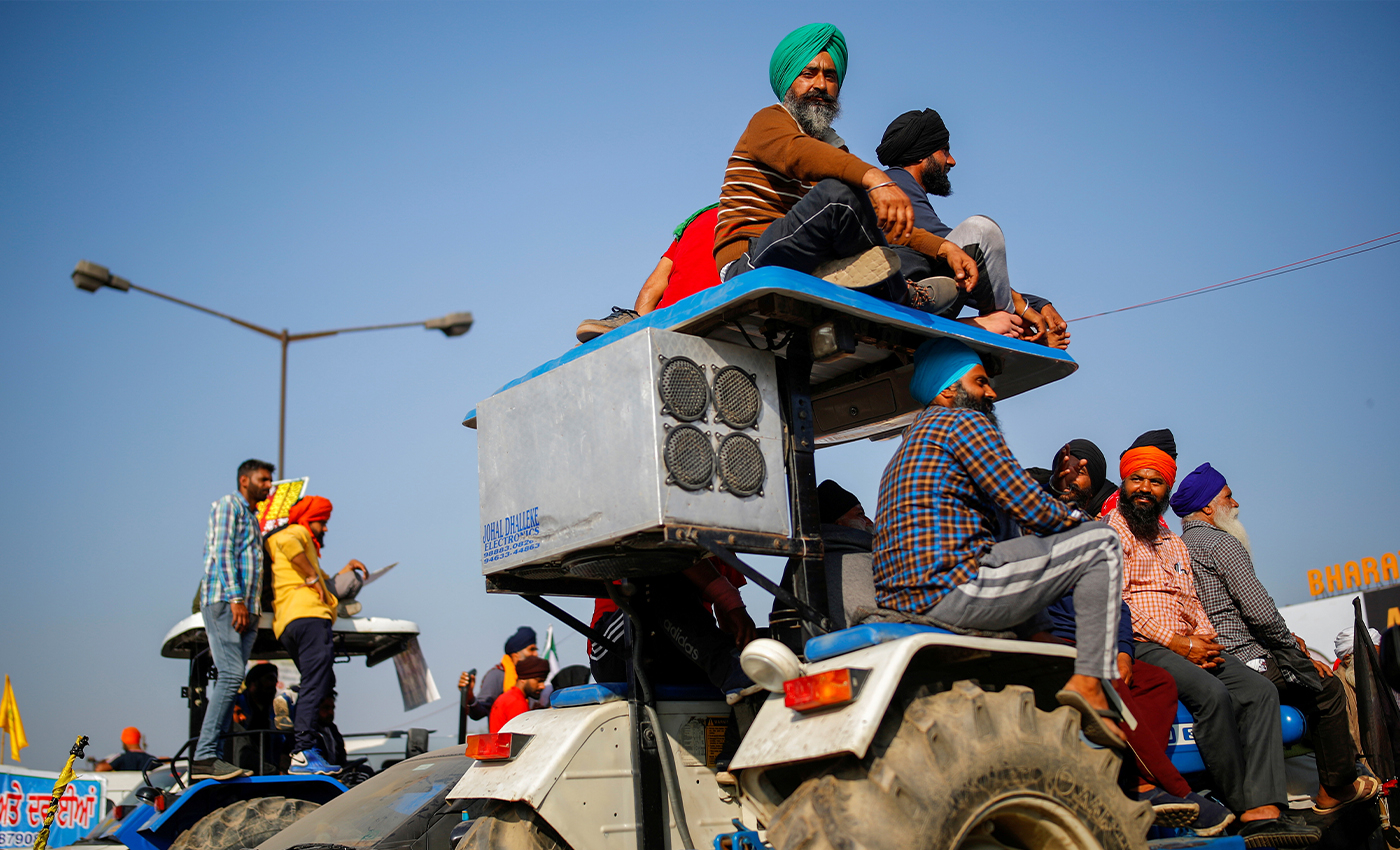 BJP workers posed as ‘locals’ protesting against farmers camping at the Singhu border.
