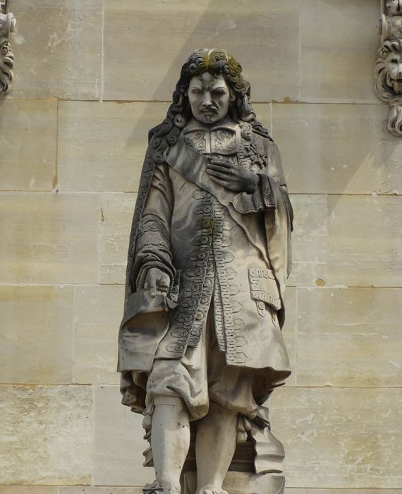 A statue of Jean-Baptiste Colbert in Paris was vandalised.