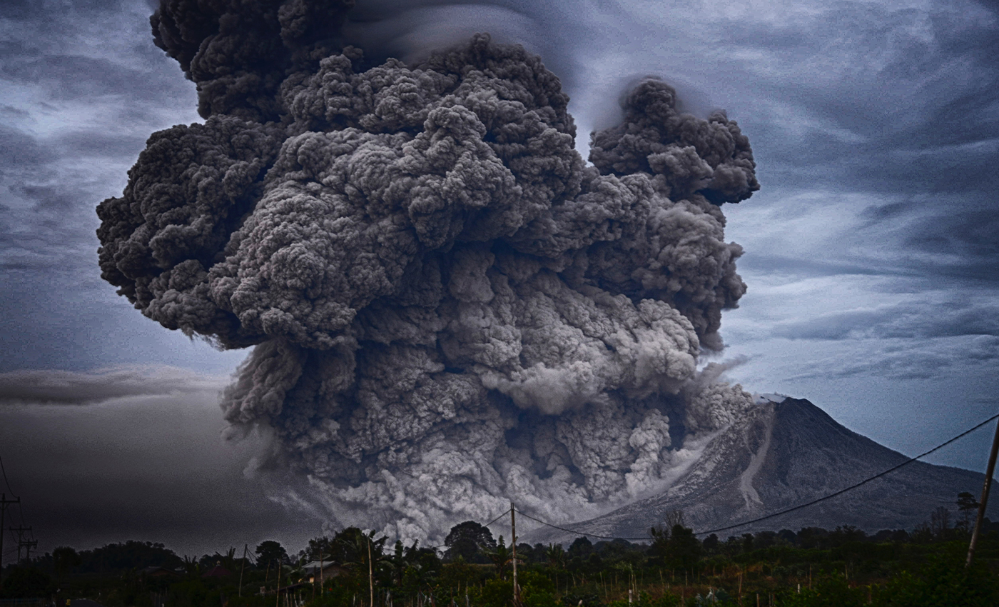 Volcanoes emit more carbon dioxide than human activity.