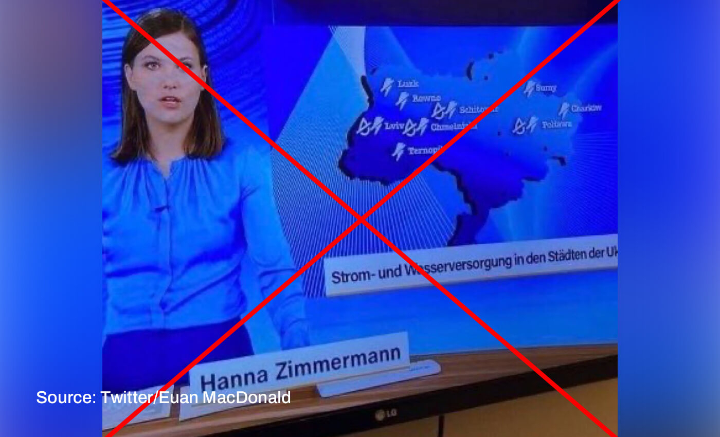 German public broadcaster ZDF is using maps showing Ukraine without the Russian-occupied regions.