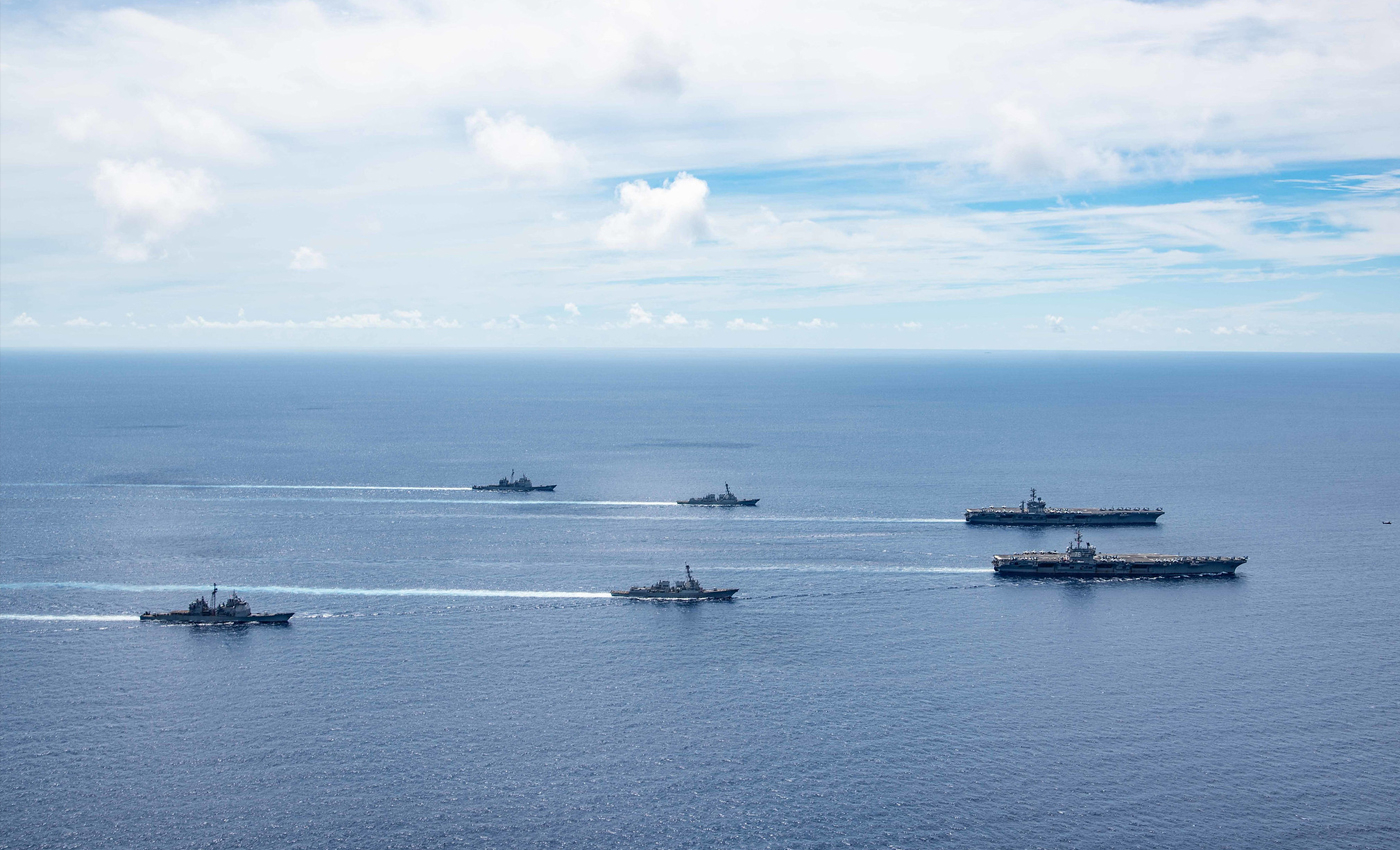 Five Australian warships encountered the Chinese navy vessel in the Philippine Sea.