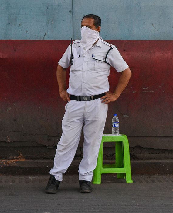 The Madhya Pradesh government has removed Rajkumar Mishra, a station house officer from field duty after he hit a temple priest amid the COVID-19 lockdown.