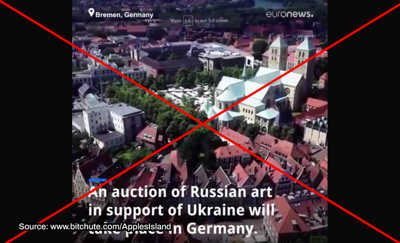 Euronews reported that an auction house in Germany is raising funds for Ukraine's armed forces by destroying art.